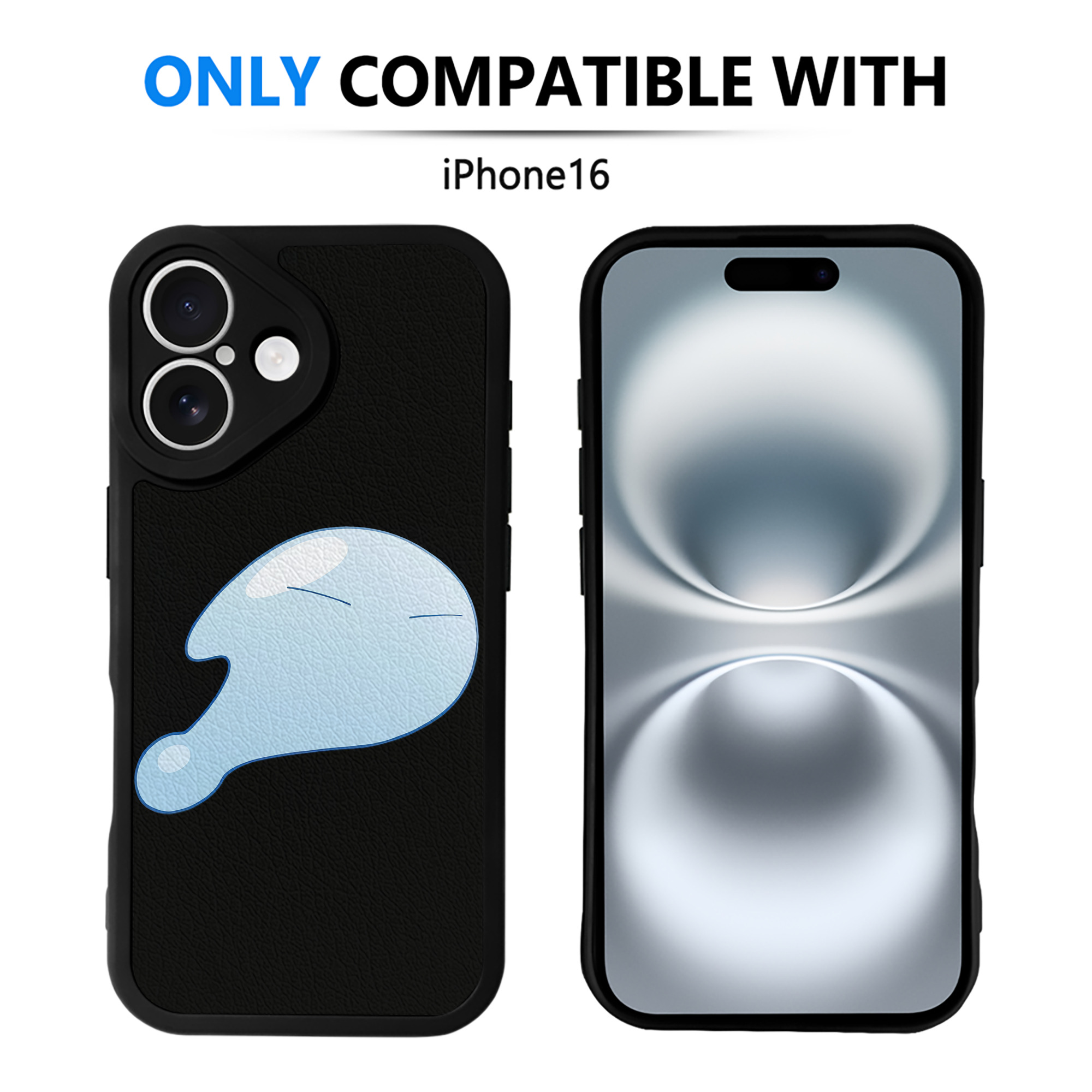 （画像用） 転スラ Regarding Reincarnated to Slime 【iPhone 16シリーズ対応】シリコンスマホケース（レザー調） 材質：シリコン